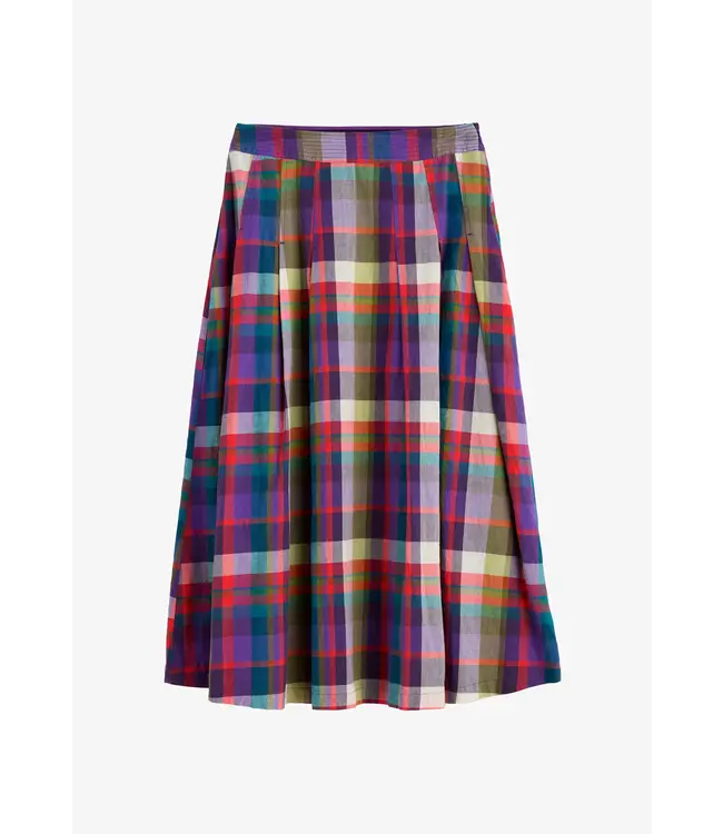 SEASALT CORNWALL •• Jamboree Chambray Midi Skirt | Florabunda Multi Damson