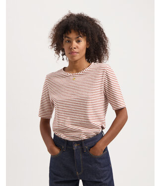 KUYICHI •• Olivia striped tee terra off white