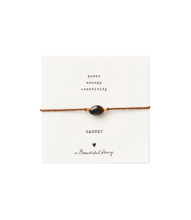 A BEAUTIFUL STORY Gemstone Card Garnet Gold