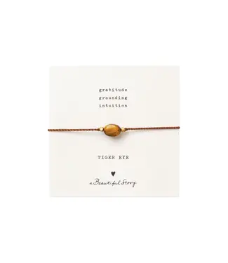 A BEAUTIFUL STORY Gemstone Card Tiger Eye