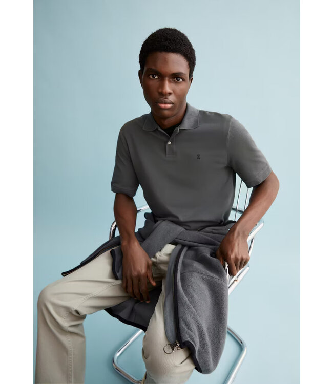 ARMEDANGELS •• Heren polo MAARIO|  bio-katoen | Space Steel