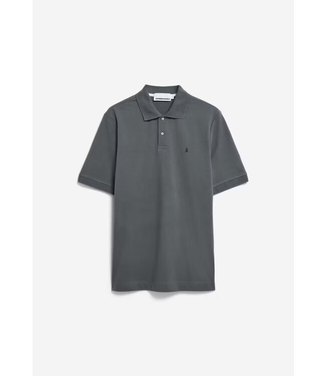 ARMEDANGELS •• Heren polo MAARIO|  bio-katoen | Space Steel