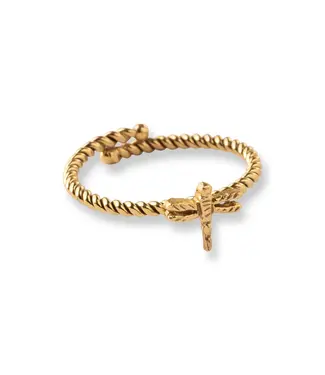 A BEAUTIFUL STORY •• Honorable Libelle Vergulde Ring