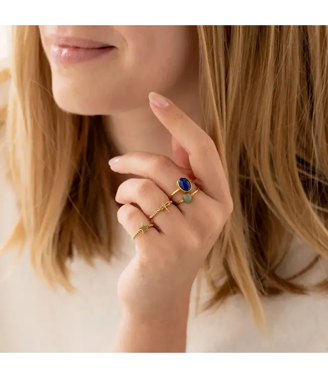 A BEAUTIFUL STORY •• Honorable Libelle Vergulde Ring