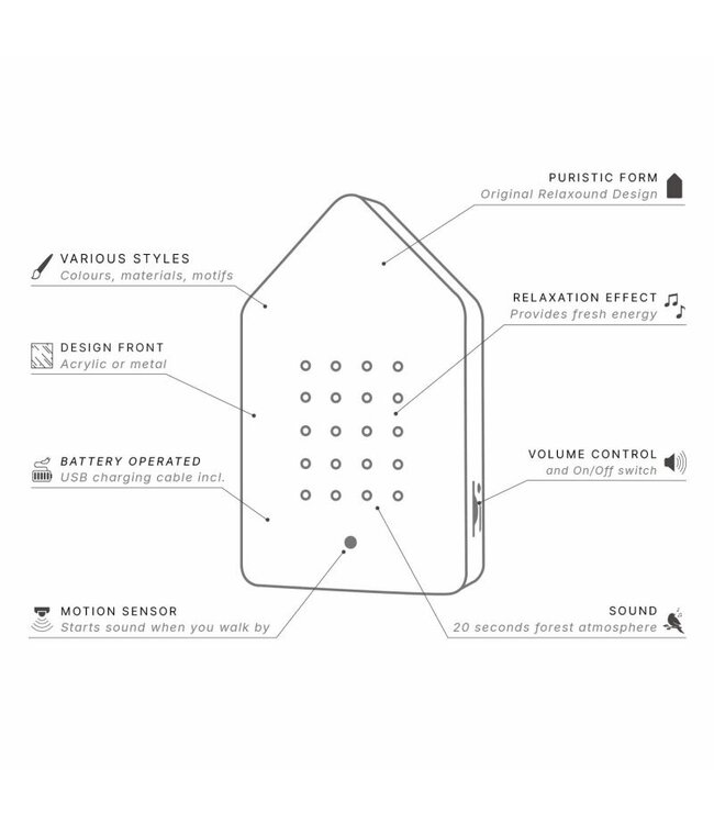 RELAXOUND •• BIRDYBOX - Stainless Steel