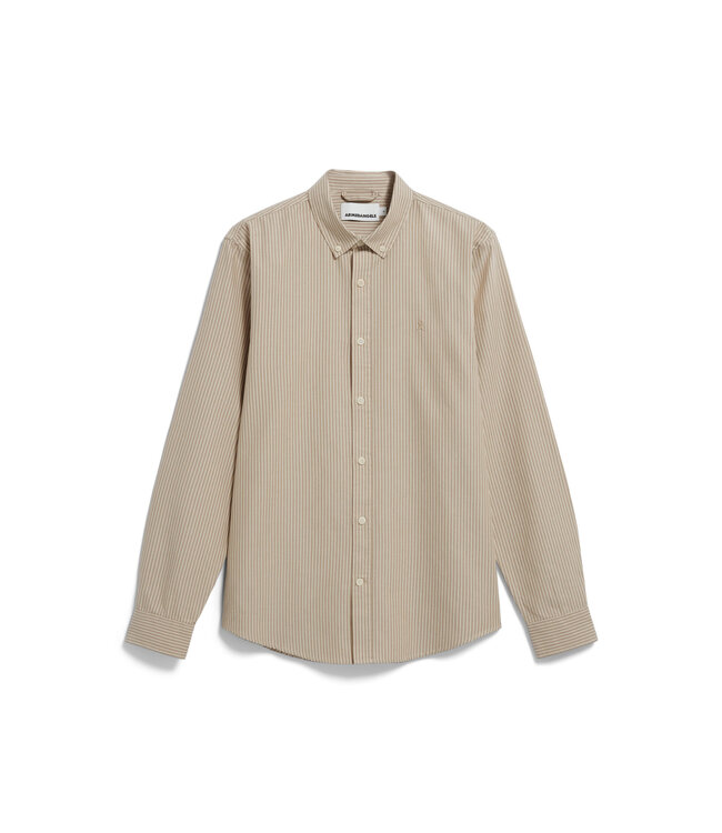 ARMEDANGELS •• Blouse QUAASA STRIPES | Light Sage-Oatmilk