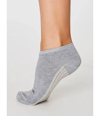 THOUGHT  •• Solid Jane Bamboo Trainer Sokken | Mid Grey Marl