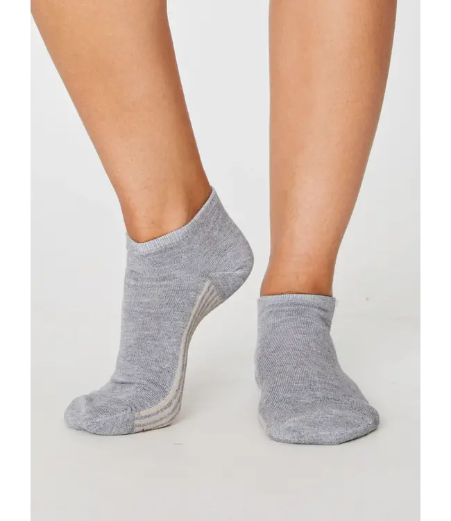 THOUGHT  •• Solid Jane Bamboo Trainer Sokken | Mid Grey Marl