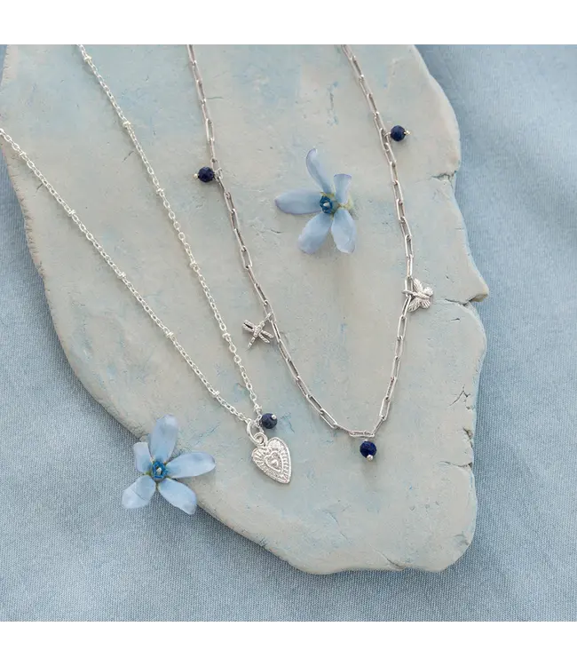 A BEAUTIFUL STORY •• Convinced Lapis Lazuli Verzilverde Ketting