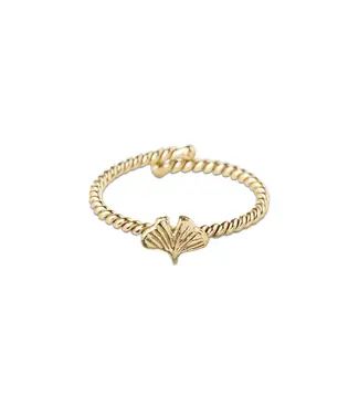 A BEAUTIFUL STORY •• Honorable Ginkgo Vergulde Ring