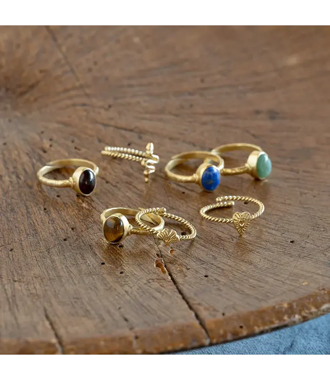 A BEAUTIFUL STORY •• Honorable Ginkgo Vergulde Ring