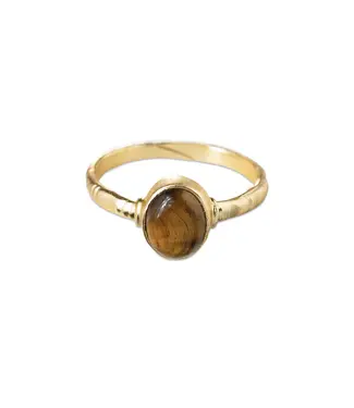 A BEAUTIFUL STORY •• Certain Tiger Eye Ring Gold Plated