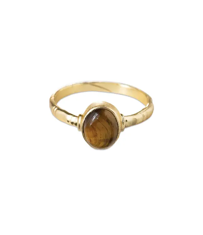 A BEAUTIFUL STORY •• Certain Tiger Eye Ring Gold Plated
