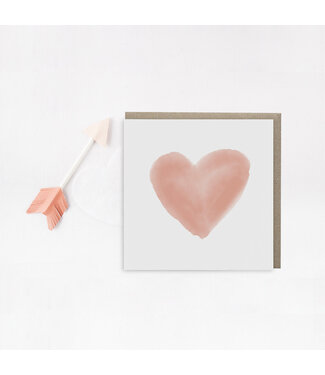 GRAFIQUELIEN •• Wenskaart Hart Peach
