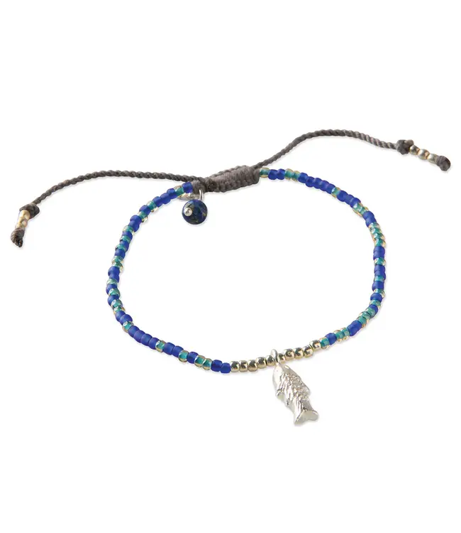 A BEAUTIFUL STORY •• Dreaming Lapis Lazuli Bracelet Silver Colored