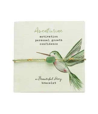 A BEAUTIFUL STORY •• Wanting Aventurine Bracelet Gold Colored