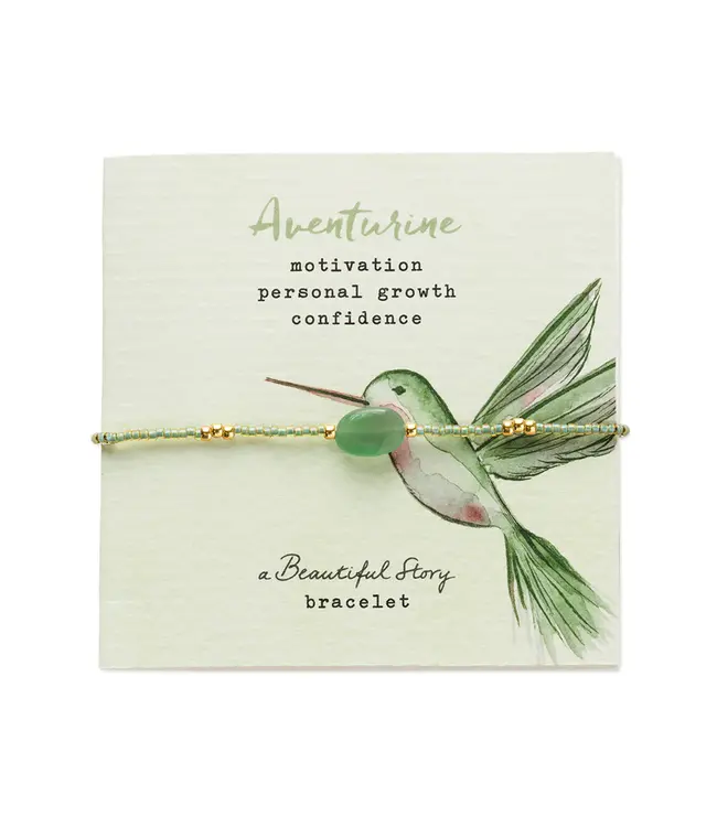 A BEAUTIFUL STORY •• Wanting Aventurine Bracelet Gold Colored