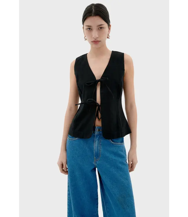 THINKING MU •• Elise Top bows | Black