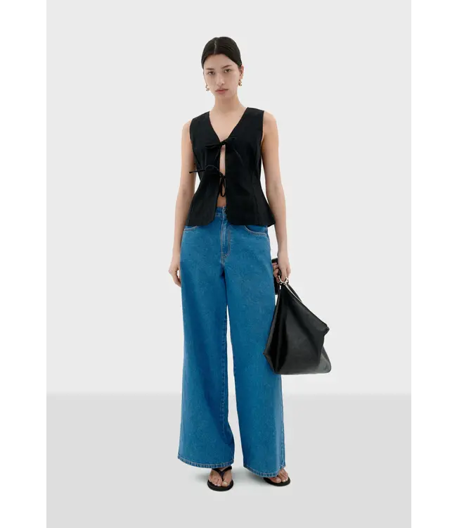 THINKING MU •• Elise Top bows | Black