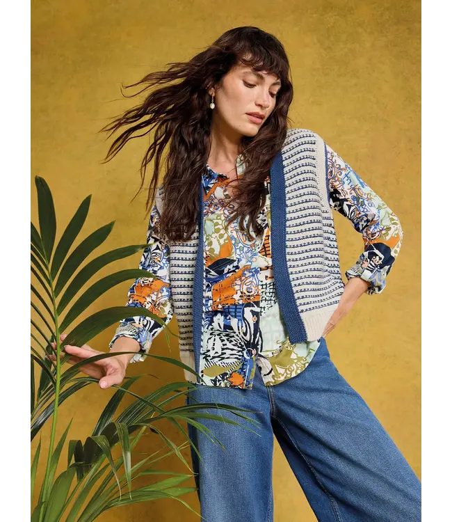 WHITE STUFF •• Kylie Waistcoat | Blue Multi