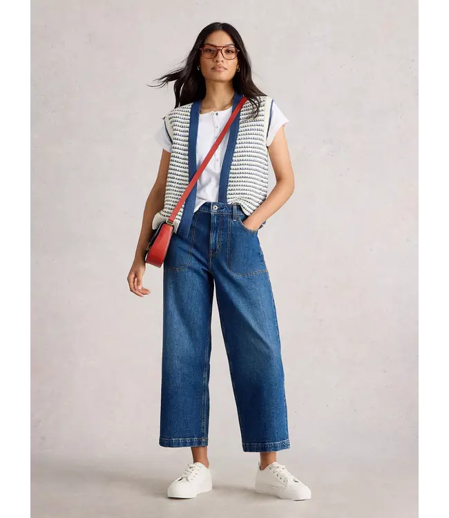 WHITE STUFF •• Kylie Waistcoat | Blue Multi