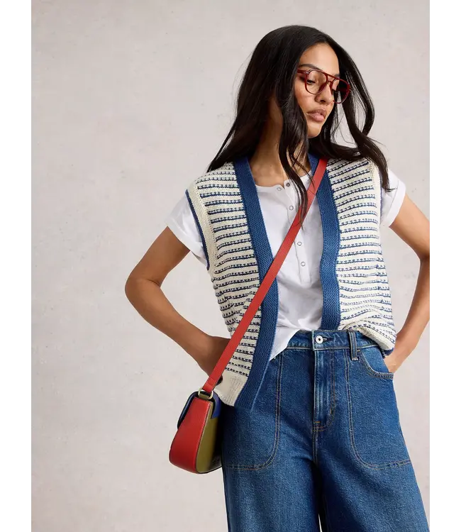 WHITE STUFF •• Kylie Waistcoat | Blue Multi