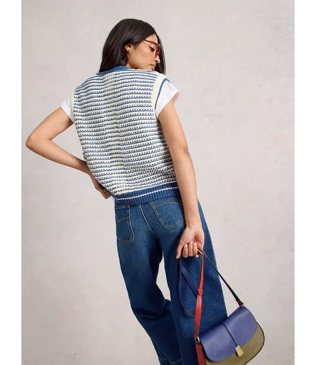 WHITE STUFF •• Kylie Waistcoat | Blue Multi