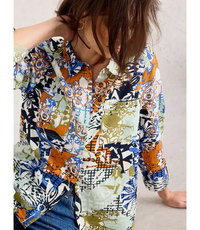 WHITE STUFF •• Sophie Organic Cotton | Orange Multi