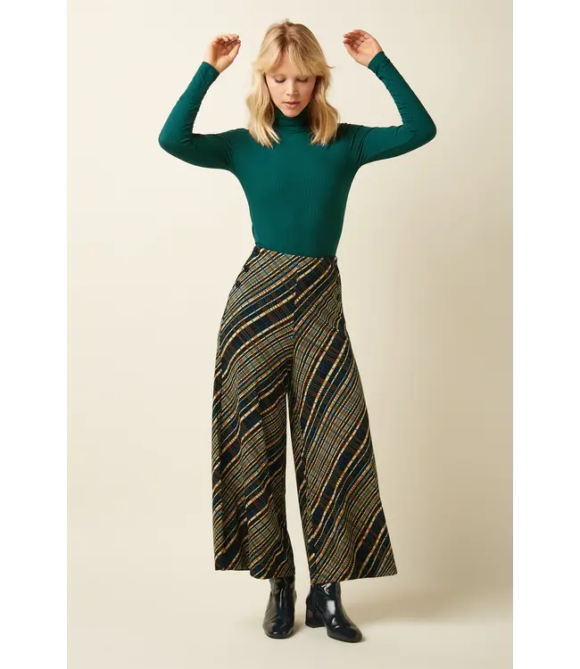 KING LOUIE •• Rollneck Top Uni Rib | Spruced Green