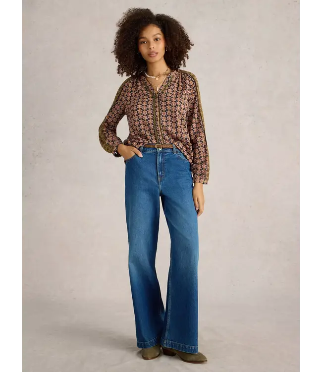 WHITE STUFF •• Ayla Wide Leg Jean | Mid Denim