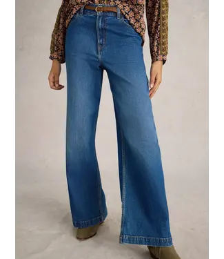 WHITE STUFF •• Ayla Wide Leg Jean | Mid Denim
