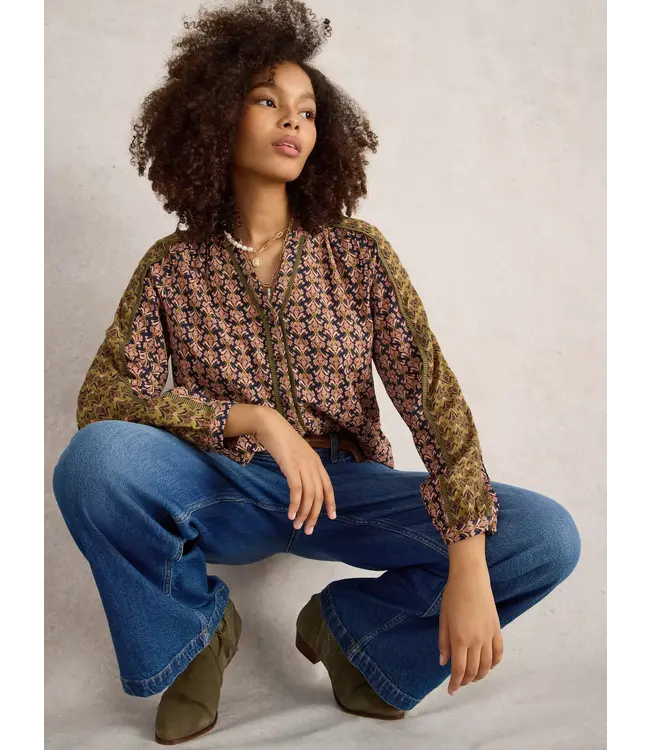 WHITE STUFF •• Ayla Wide Leg Jean | Mid Denim