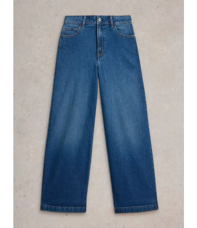 WHITE STUFF •• Ayla Wide Leg Jean | Mid Denim