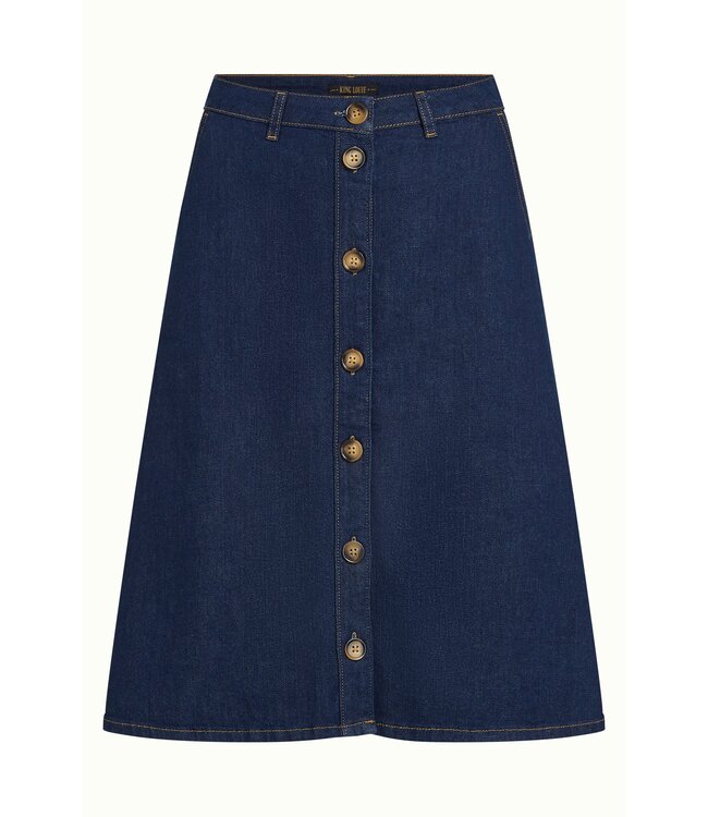 KING LOUIE •• Marie Skirt Onyx Denim | Deep Blue