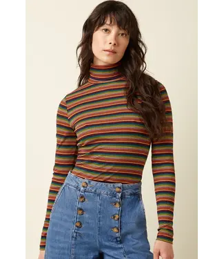 KING LOUIE •• Rollneck Top Lumi Stripe | Multi Color