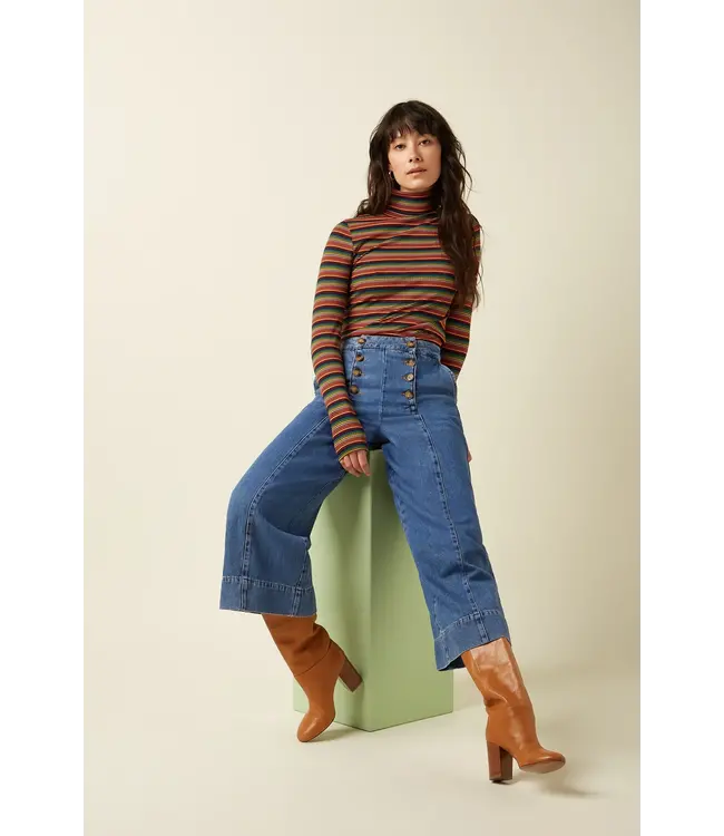 KING LOUIE •• Rollneck Top Lumi Stripe | Multi Color