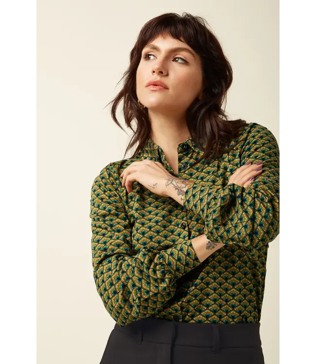 KING LOUIE •• Carina Blouse Frio | Spruced Green