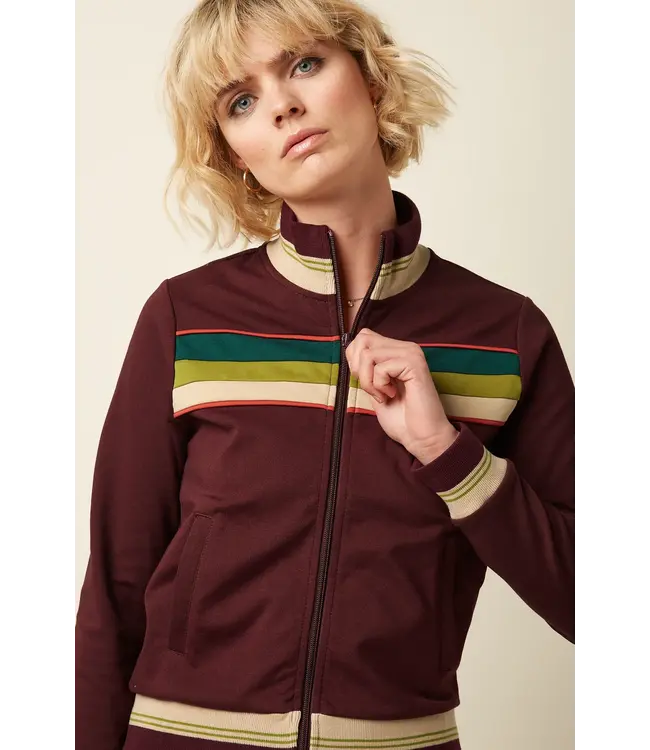 KING LOUIE •• Colorblock Coljack Daytona Sweat | Porto Red