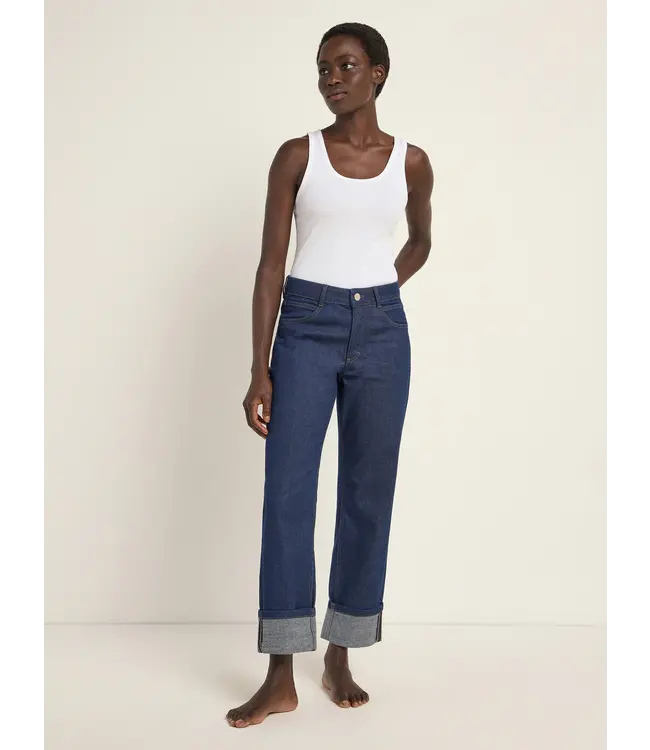 LANIUS •• Jeans with turn-up | Blue denim