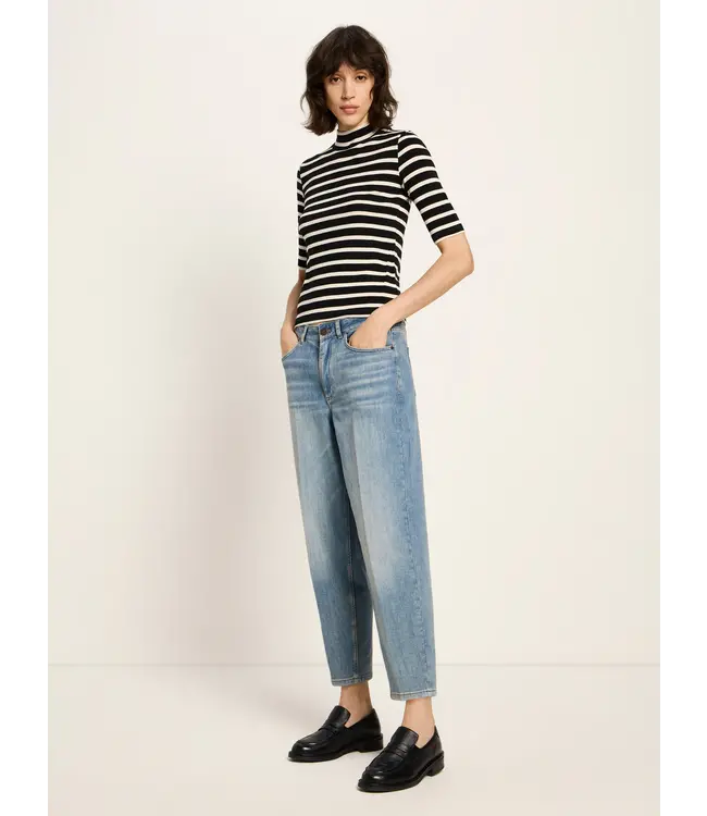 LANIUS •• Tapered Jeans | stonewash blue denim