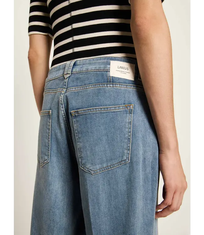 LANIUS •• Tapered Jeans | stonewash blue denim