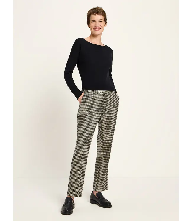 LANIUS •• Houndstooth Trousers | Black off-white