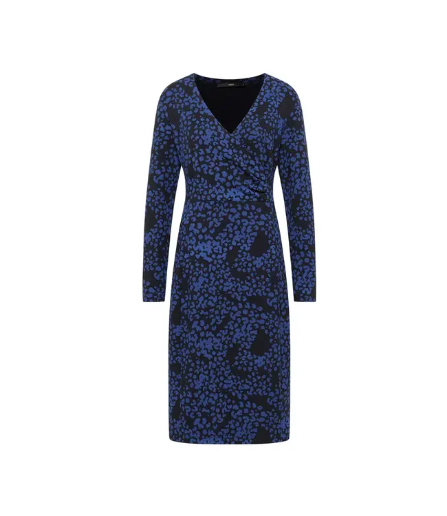 LANIUS •• Wrap-effect Dress|  print painted animal midnight