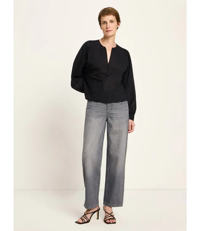 LANIUS •• Structured Blouse | Black