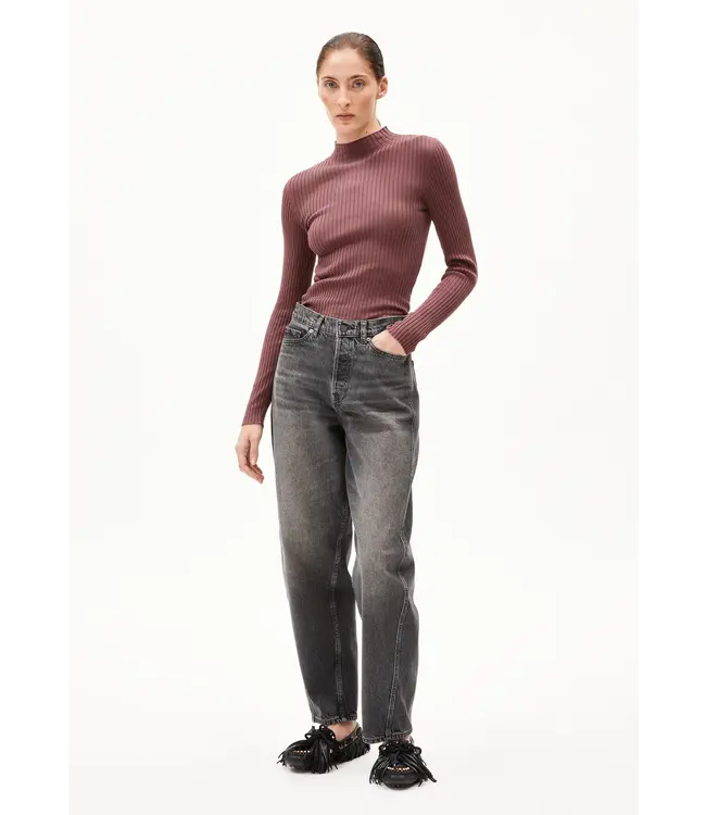 ARMEDANGELS •• ALAANIA knit sweater | Dark berry