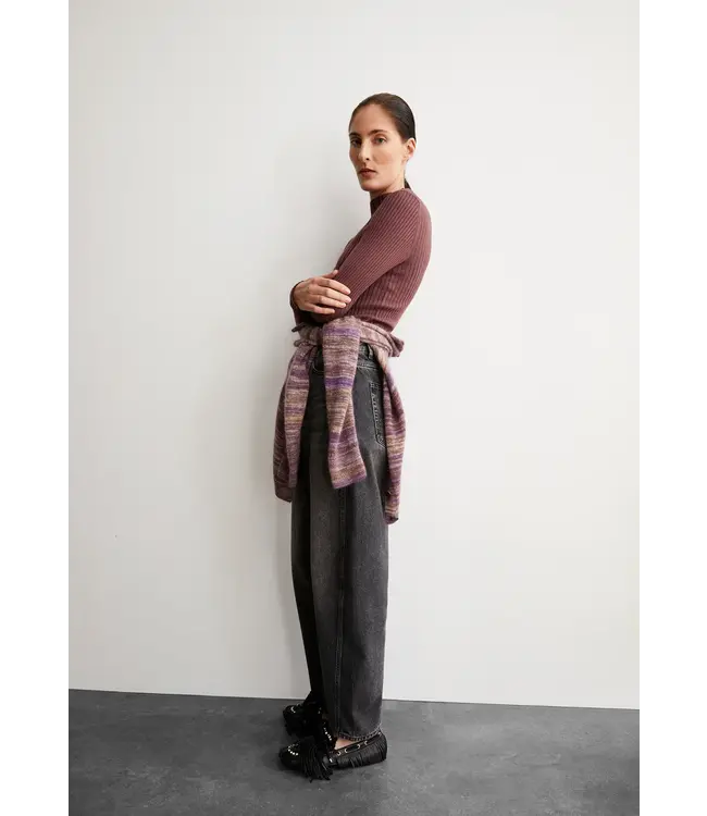 ARMEDANGELS •• ALAANIA knit sweater | Dark berry