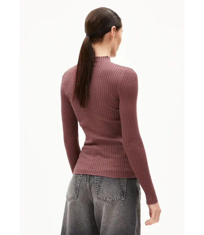 ARMEDANGELS •• ALAANIA knit sweater | Dark berry