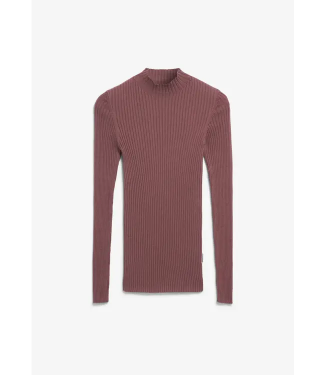 ARMEDANGELS •• ALAANIA knit sweater | Dark berry