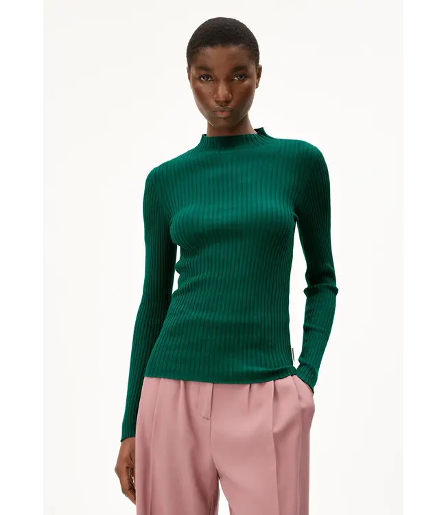 ARMEDANGELS •• ALAANIA knit sweater | Emerald green
