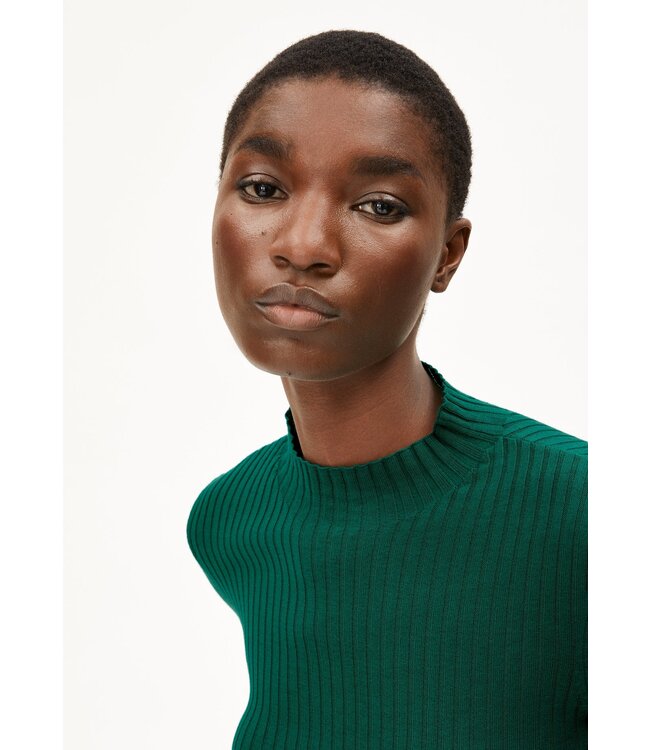 ARMEDANGELS •• ALAANIA knit sweater | Emerald green